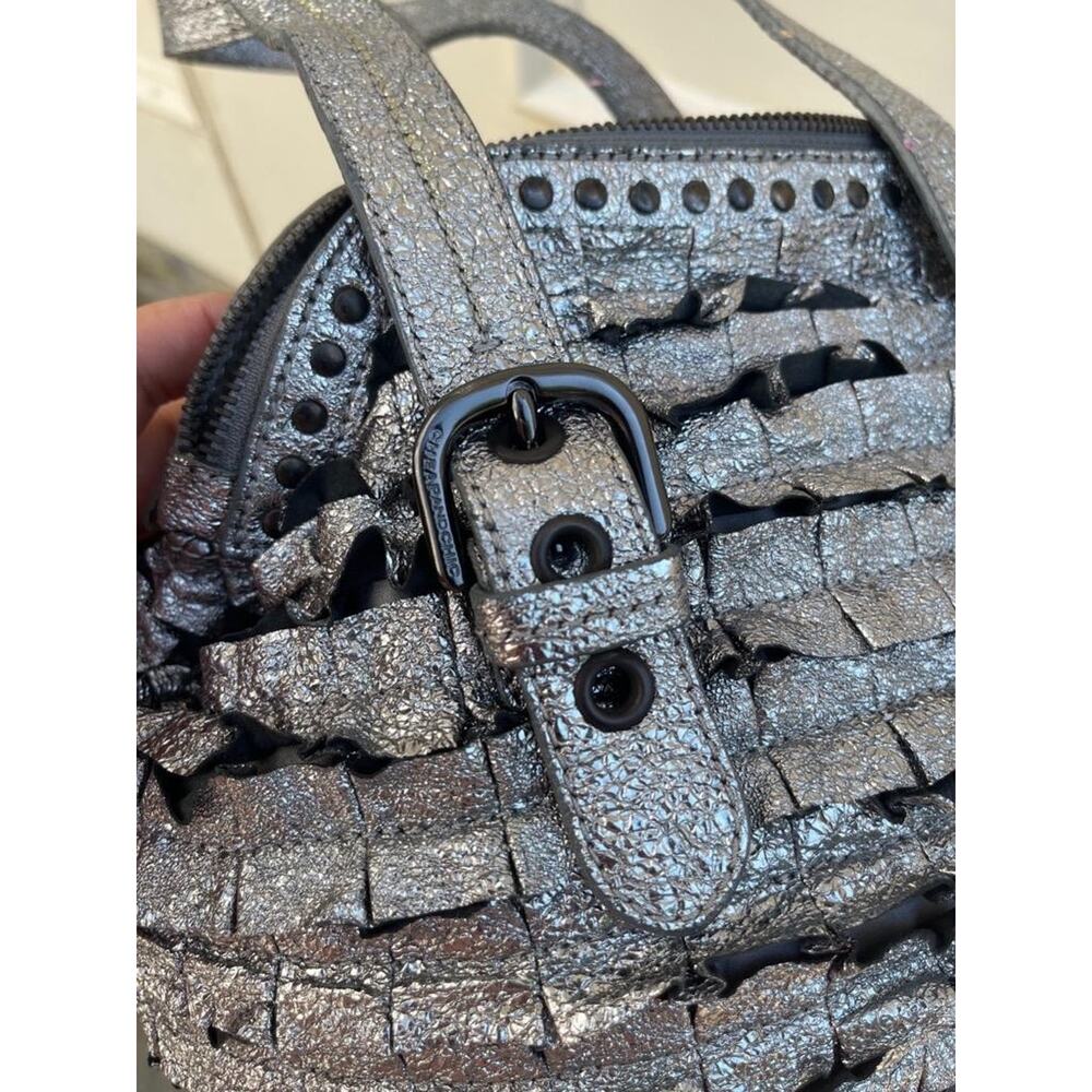 Moschino metallic silver tassel bag purse (PU220 - Picture 6 of 9